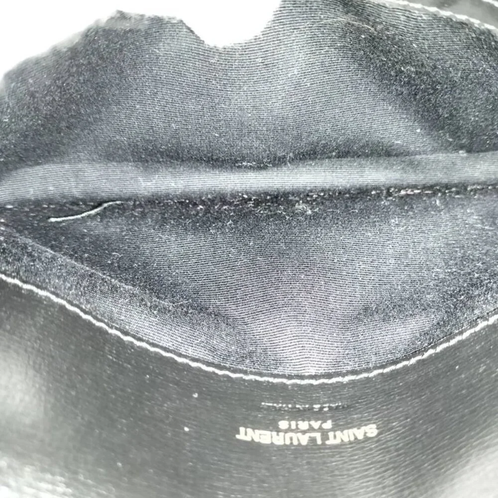 Saint Laurent Phone Shoulder Bag YSL Leather Black - Picture 9 of 9